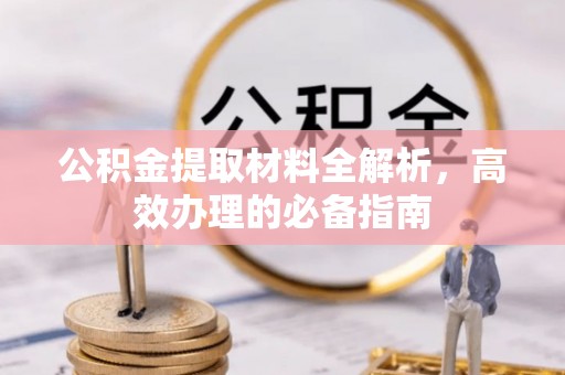 仁寿公积金提取材料全解析，高效办理的必备指南