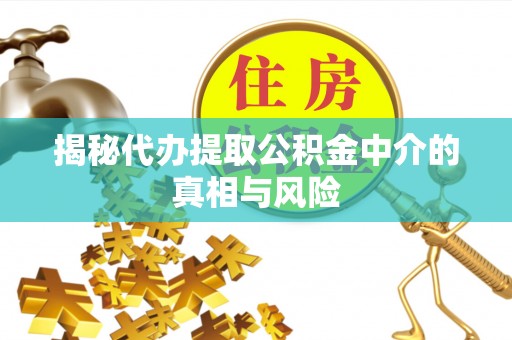 仁寿揭秘代办提取公积金中介的真相与风险
