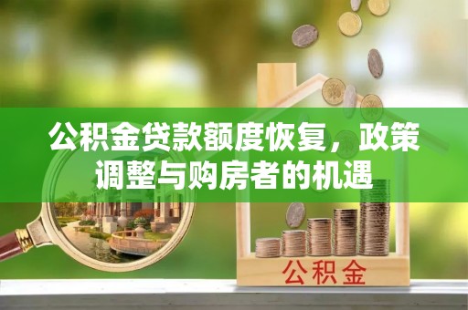仁寿公积金贷款额度恢复，政策调整与购房者的机遇