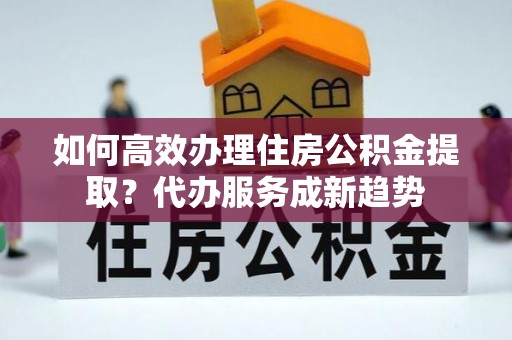 仁寿如何高效办理住房公积金提取？代办服务成新趋势