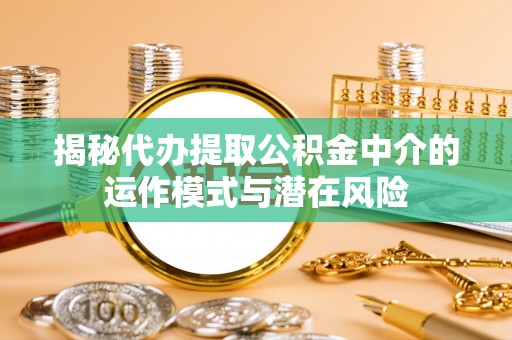 仁寿揭秘代办提取公积金中介的运作模式与潜在风险
