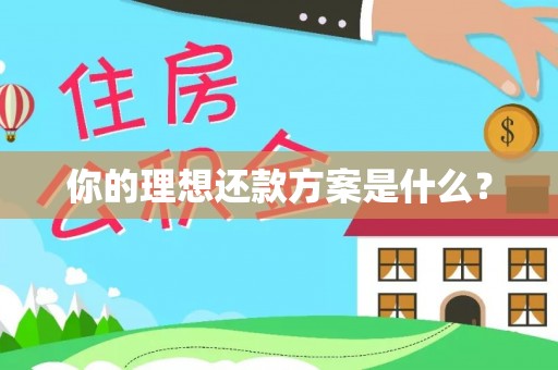 仁寿你的理想还款方案是什么？